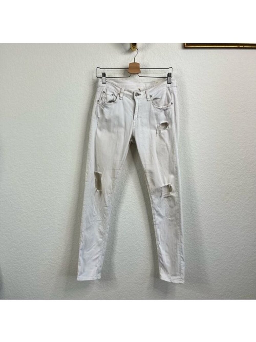 rag and bone Jeans The Dash In Tattered White
